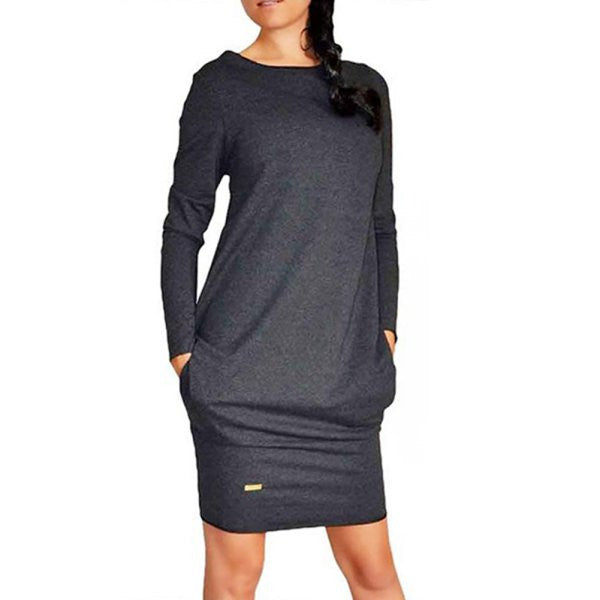 Sexy Women Long Sleeve Warm Autumn Dress Sweatshirt Party Short Mini Jumper Dresses-Dollar Bargains Online Shopping Australia