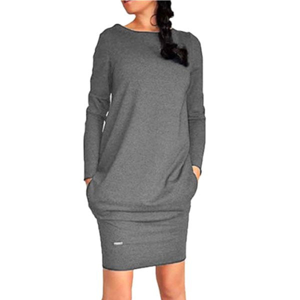 Sexy Women Long Sleeve Warm Autumn Dress Sweatshirt Party Short Mini Jumper Dresses-Dollar Bargains Online Shopping Australia