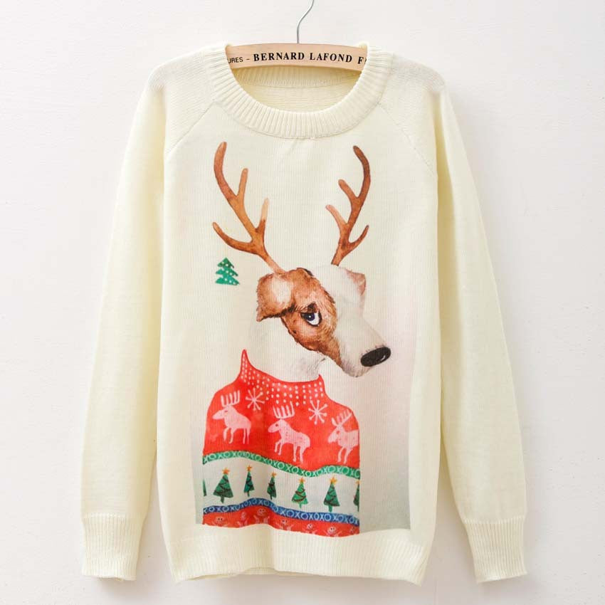 winter Knitwears women sweaters and pullovers fashion Panda/Tiger print Harajuku Sweaters pull femme pullovers-Dollar Bargains Online Shopping Australia
