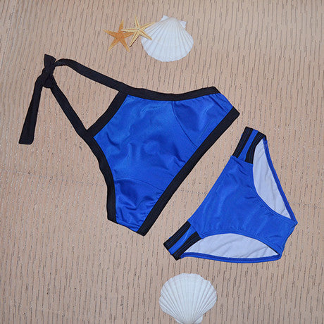 Summer styles Triangle Sexy halter High neck Bikinis set plus size Swimwears Women push up crop top Swimsuit bathing suit-Dollar Bargains Online Shopping Australia