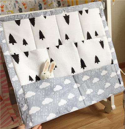 Muslin tree Brand Baby Cot Bed Hanging Storage Bag ,Crib Organizer 60*50cm Toy Diaper Pocket for Crib Bedding Set-Dollar Bargains Online Shopping Australia