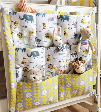 Muslin tree Brand Baby Cot Bed Hanging Storage Bag ,Crib Organizer 60*50cm Toy Diaper Pocket for Crib Bedding Set-Dollar Bargains Online Shopping Australia