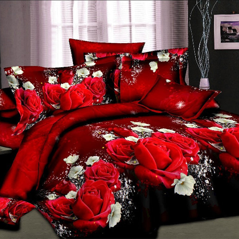 4pcs 3d bed set bedding sets High .pillowcase reactive printed bedclothes queen size bed linen-Dollar Bargains Online Shopping Australia