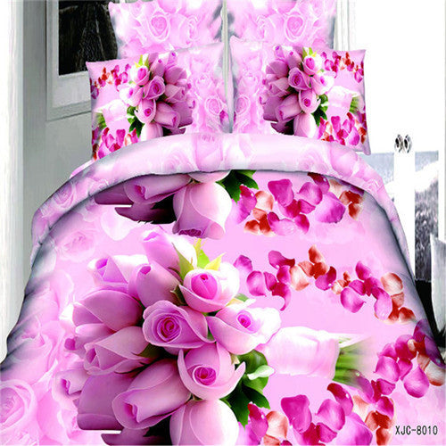 4pcs 3d bed set bedding sets High .pillowcase reactive printed bedclothes queen size bed linen-Dollar Bargains Online Shopping Australia
