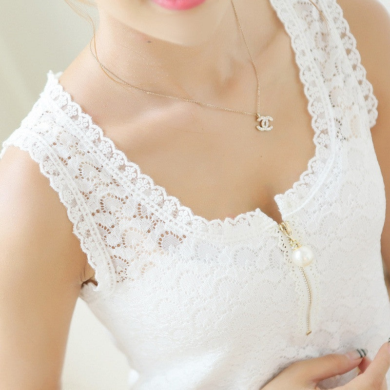 Fashion Summer Style Ladies Tops With Lace Patchwork Fitness Women White Sexy Hollow Out Lace Chiffon Blouse Shirt 117F 20-Dollar Bargains Online Shopping Australia