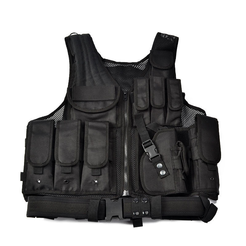 Police Tactical Vest Outdoor Camouflage Military Body Armor Sports Wear Hunting Vest Army Swat Molle Vest Black-Dollar Bargains Online Shopping Australia