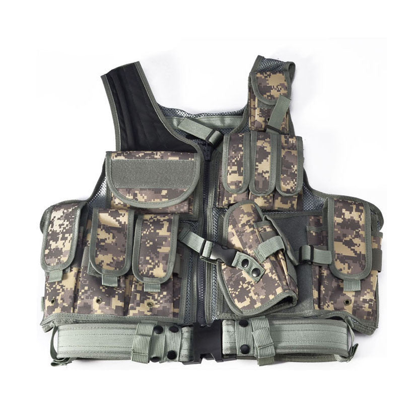 Police Tactical Vest Outdoor Camouflage Military Body Armor Sports Wear Hunting Vest Army Swat Molle Vest Black-Dollar Bargains Online Shopping Australia