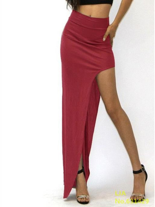 Fashion Charming Sexy Women Lady Long Skirts Open Side Split Skirt Long Maxi Skirt Black-Dollar Bargains Online Shopping Australia