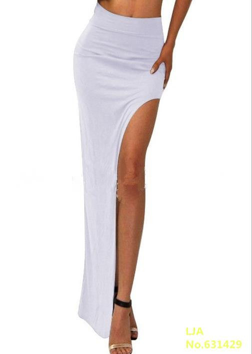 Fashion Charming Sexy Women Lady Long Skirts Open Side Split Skirt Long Maxi Skirt Black-Dollar Bargains Online Shopping Australia