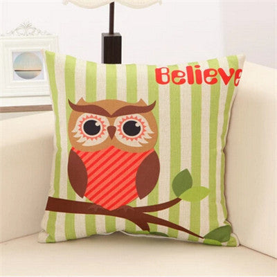 RUBI Lovely Owls Cushion Without Inner Polyester Home Decor Sofa Car Seat Decorative Throw Pillow Housse-Dollar Bargains Online Shopping Australia