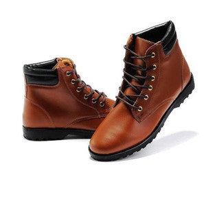 Men's Fashion Solid Korean Style PU Leather Boots Male Casual Pointed Toe Comfortable Boots XMB014-Dollar Bargains Online Shopping Australia