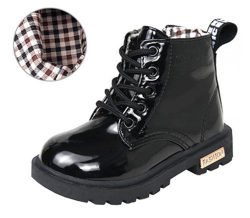 Children shoes autumn and winter children Korean version of leather boots leather waterproof boots kids shoes-Dollar Bargains Online Shopping Australia