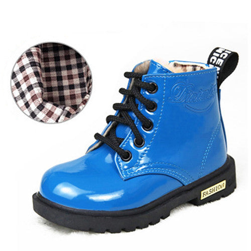 Children shoes autumn and winter children Korean version of leather boots leather waterproof boots kids shoes-Dollar Bargains Online Shopping Australia