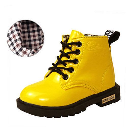 Children shoes autumn and winter children Korean version of leather boots leather waterproof boots kids shoes-Dollar Bargains Online Shopping Australia