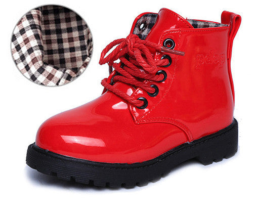 Children shoes autumn and winter children Korean version of leather boots leather waterproof boots kids shoes-Dollar Bargains Online Shopping Australia