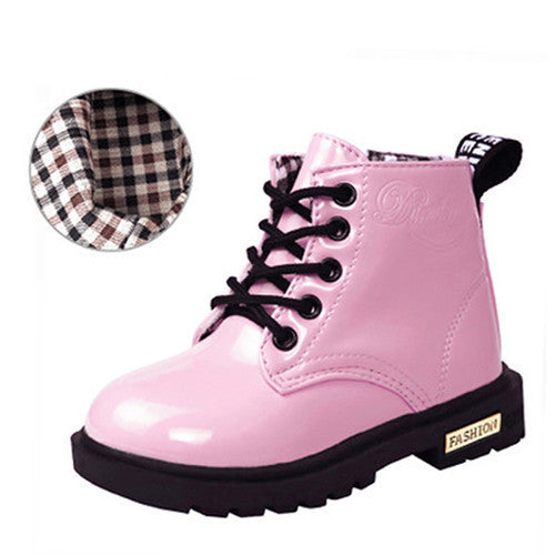 Children shoes autumn and winter children Korean version of leather boots leather waterproof boots kids shoes-Dollar Bargains Online Shopping Australia