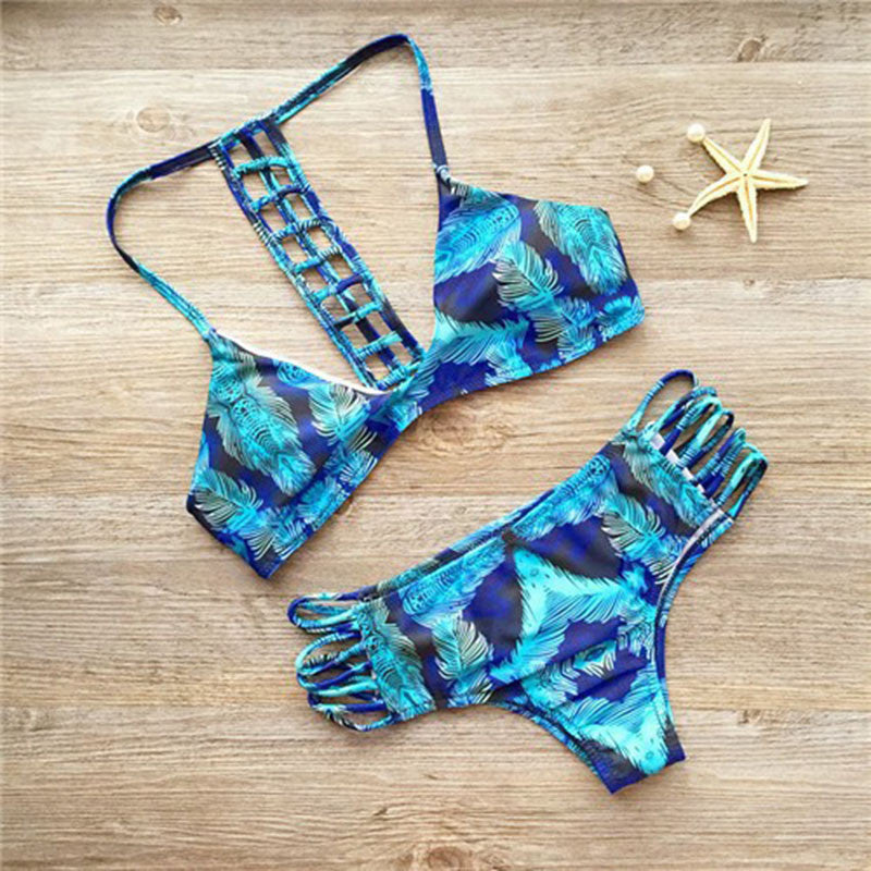 Womens Sexy Bathing Suit Brazilian Bikini Vintage Swimwear Bikinis High Neck Push Up Bra Swimsuit-Dollar Bargains Online Shopping Australia