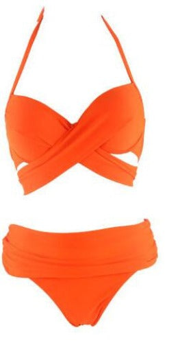 HOT black and red color swimwear push up bikini set bandage Bikini Bathing suit M-XL plus size-Dollar Bargains Online Shopping Australia