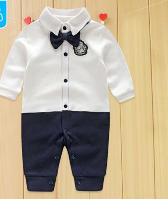 born Baby Boy Rompers 100% Cotton Tie Gentleman Suit Bow Leisure Body Suit Clothing Toddler Jumpsuit Baby Boys Brand Clothes-Dollar Bargains Online Shopping Australia