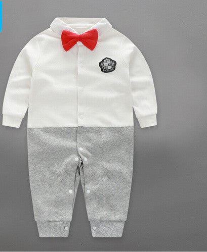 born Baby Boy Rompers 100% Cotton Tie Gentleman Suit Bow Leisure Body Suit Clothing Toddler Jumpsuit Baby Boys Brand Clothes-Dollar Bargains Online Shopping Australia