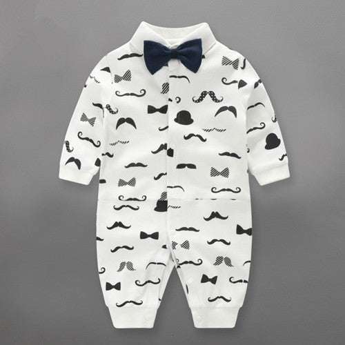 born Baby Boy Rompers 100% Cotton Tie Gentleman Suit Bow Leisure Body Suit Clothing Toddler Jumpsuit Baby Boys Brand Clothes-Dollar Bargains Online Shopping Australia