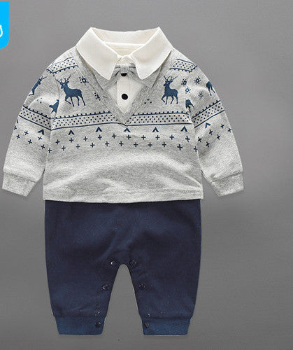 born Baby Boy Rompers 100% Cotton Tie Gentleman Suit Bow Leisure Body Suit Clothing Toddler Jumpsuit Baby Boys Brand Clothes-Dollar Bargains Online Shopping Australia
