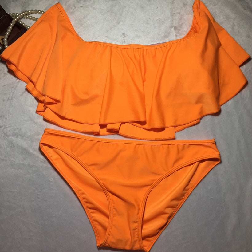 Summer stylesTriangle strapless lace crop top bikini set women plus size off shoulder swimsuit swimwear bathing suit-Dollar Bargains Online Shopping Australia