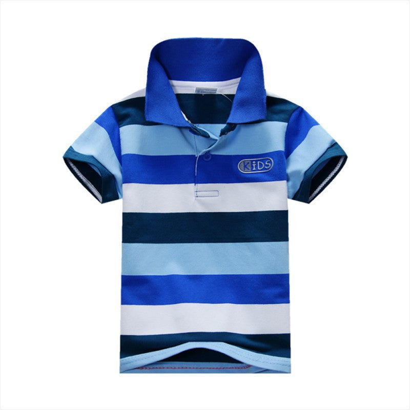 Baby Boys Kid Tops T-Shirt Summer Short Sleeve T Shirt Striped Polo Shirt Tops-Dollar Bargains Online Shopping Australia