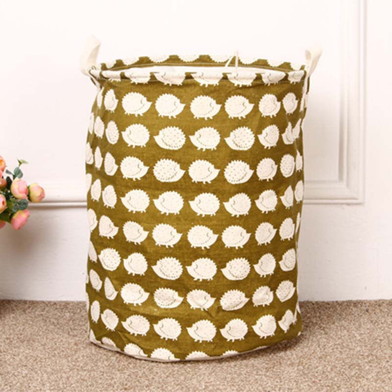 Unique Foldable Cotton Linen Washing Clothes Laundry Basket Bag Hamper Storage-Dollar Bargains Online Shopping Australia