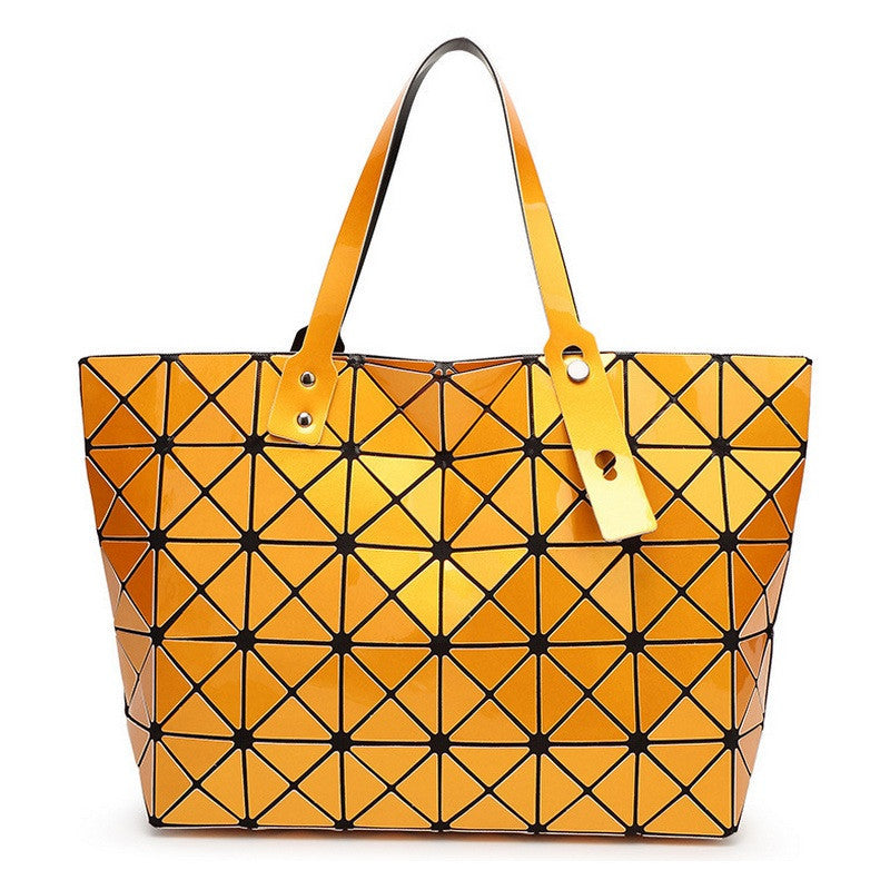 Women Bag Lady Geometry Package Sequins Mirror Saser Plain Split Joint Mujer Shoulder Bags Large Top Handle Tote-Dollar Bargains Online Shopping Australia