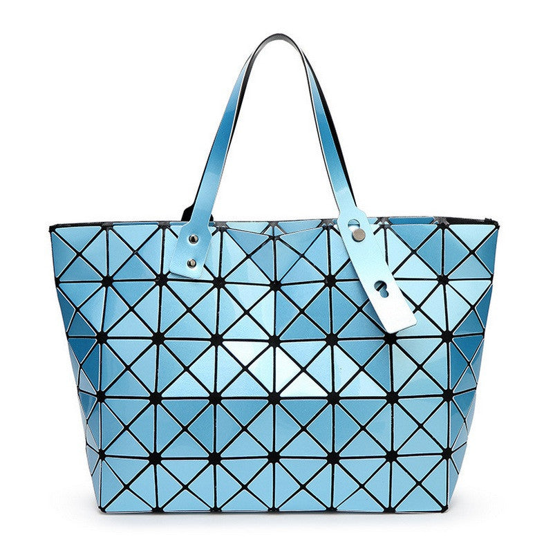 Women Bag Lady Geometry Package Sequins Mirror Saser Plain Split Joint Mujer Shoulder Bags Large Top Handle Tote-Dollar Bargains Online Shopping Australia