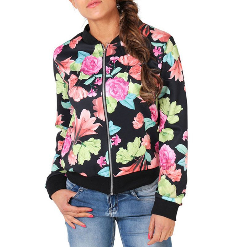 6 Styles Women Autumn Jackets Short Tops Long Sleeve Floral Print Coat Vintage Women Clothing Bomber Jacket Chaquetas Mujer-Dollar Bargains Online Shopping Australia