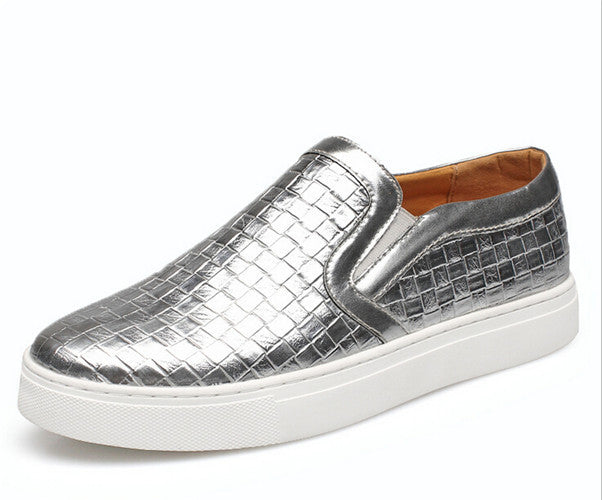 Men Plaited Shoes Slip-on Casual Shoes Bright Platform Round Toe Loafers For Men XMR1303-Dollar Bargains Online Shopping Australia