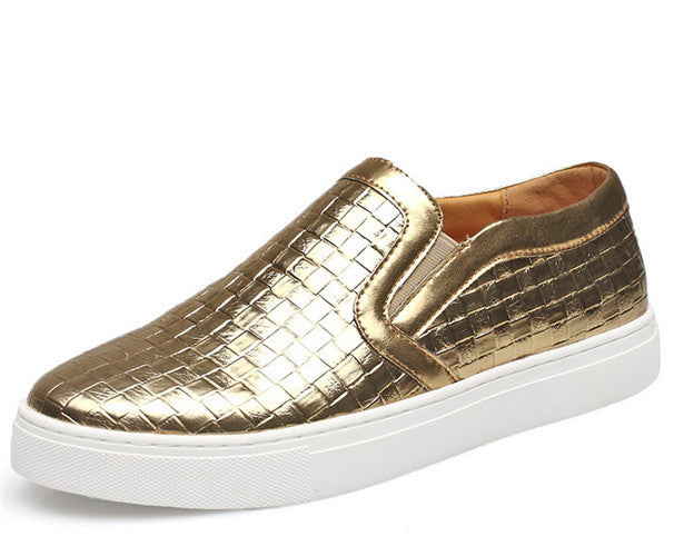 Men Plaited Shoes Slip-on Casual Shoes Bright Platform Round Toe Loafers For Men XMR1303-Dollar Bargains Online Shopping Australia