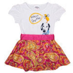 A-line dress children clothes summer cotton shortless printed cute cartoon with red bow girl dress nova kids-Dollar Bargains Online Shopping Australia