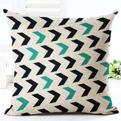 Colorful Geometric Series Printed Linen Cotton Square 45x45cm Home Decor Houseware Throw Pillow Cushion Cojines Almohadas-Dollar Bargains Online Shopping Australia