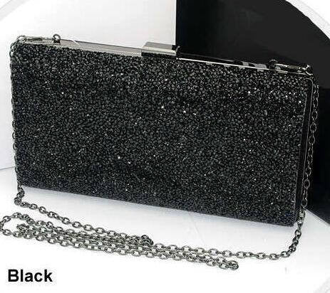 Woman Evening bag Women Diamond Rhinestone Clutches Crystal Day Clutch Wallet Wedding Purse Party Banquet Black/Gold/Silver-Dollar Bargains Online Shopping Australia