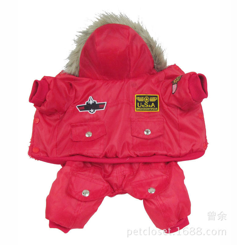 Winter Warm Thick For Large Small Dog Pet Clothes Padded Hoodie Jumpsuit Pants Apparel XS-5XL Arrival-Dollar Bargains Online Shopping Australia