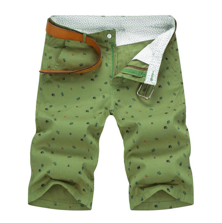 mens shorts print casual Men's shorts fashion cotton shorts homme shorts khaki white green-Dollar Bargains Online Shopping Australia