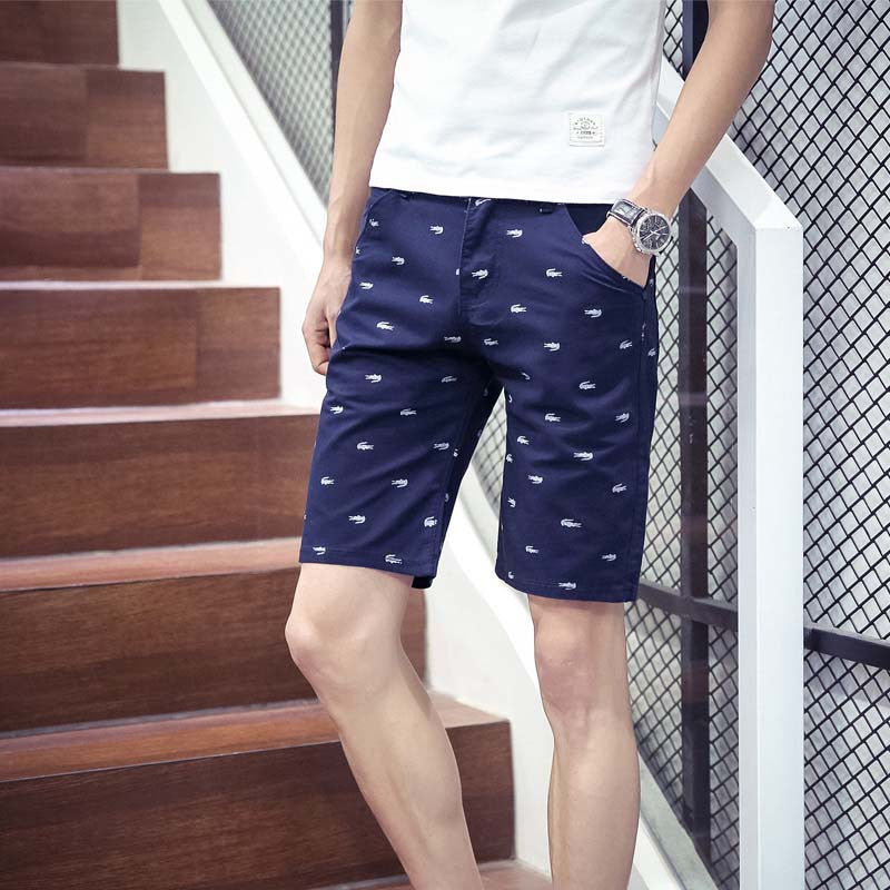 mens shorts print casual Men's shorts fashion cotton shorts homme shorts khaki white green-Dollar Bargains Online Shopping Australia
