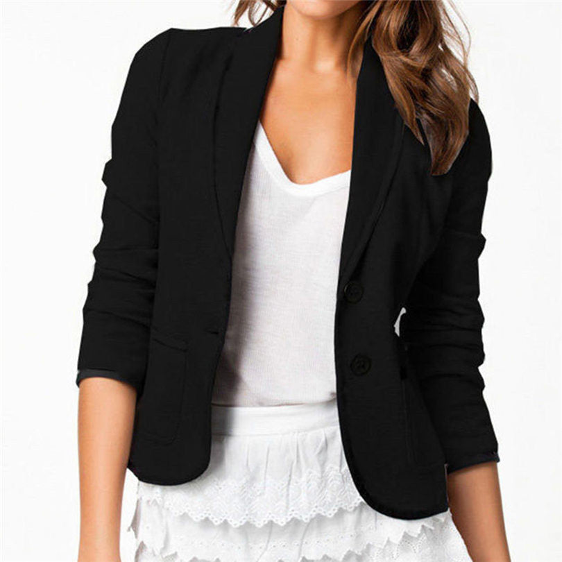 Women's Coats Coats Fashion Long-Sleeve OL Jackets For Girls Coat Slim Solid Cloth Women's Plus Size Jacket Women Autumn-Dollar Bargains Online Shopping Australia