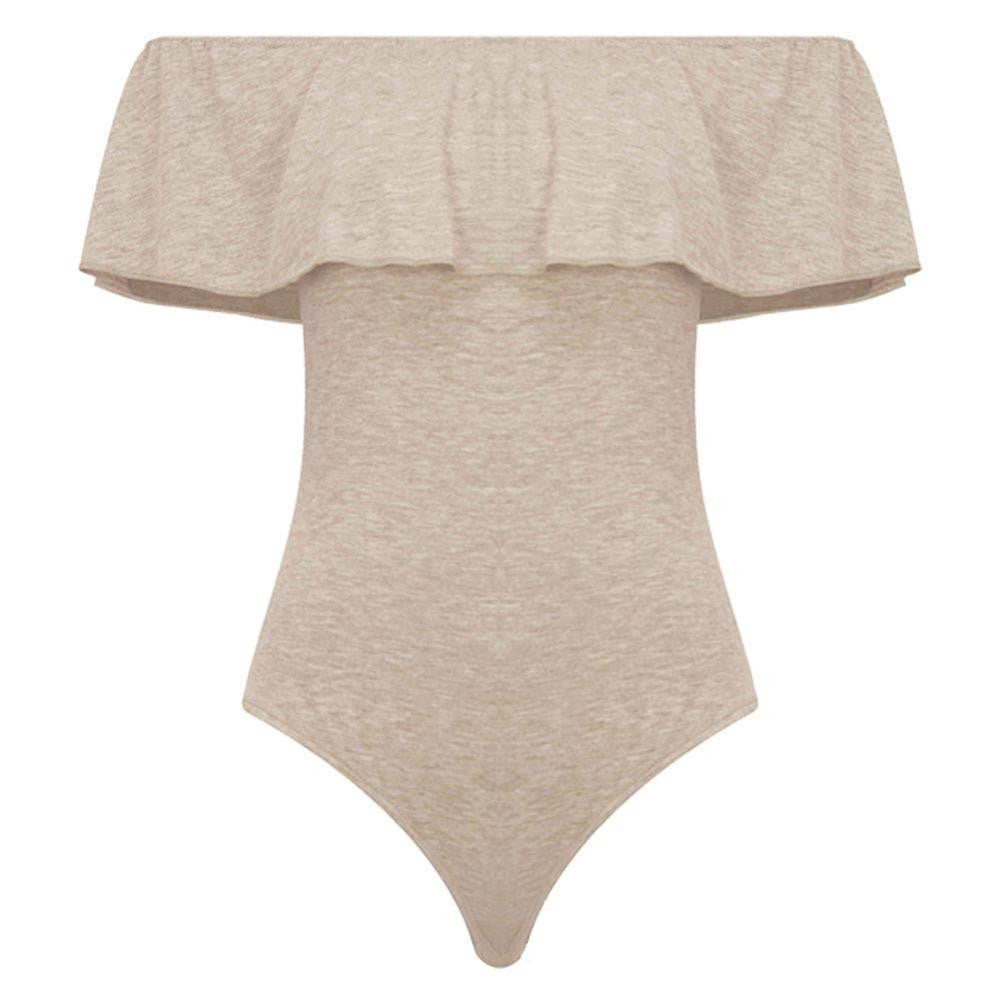 Summer Off Shoulder Backless Rompers Sexy Ruffles Women Bodysuit Crop Tops Blusa Womens Jumpsuit Bodycon Shirts Overalls-Dollar Bargains Online Shopping Australia