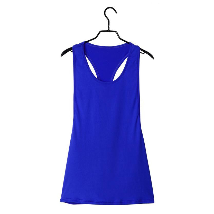 Plus Size S-XXL Summer Sexy Fitness Clothes Women Tank Tops Loose Workout Sleeveless Quick Dry Vest Singlet For Women T-shirt-Dollar Bargains Online Shopping Australia
