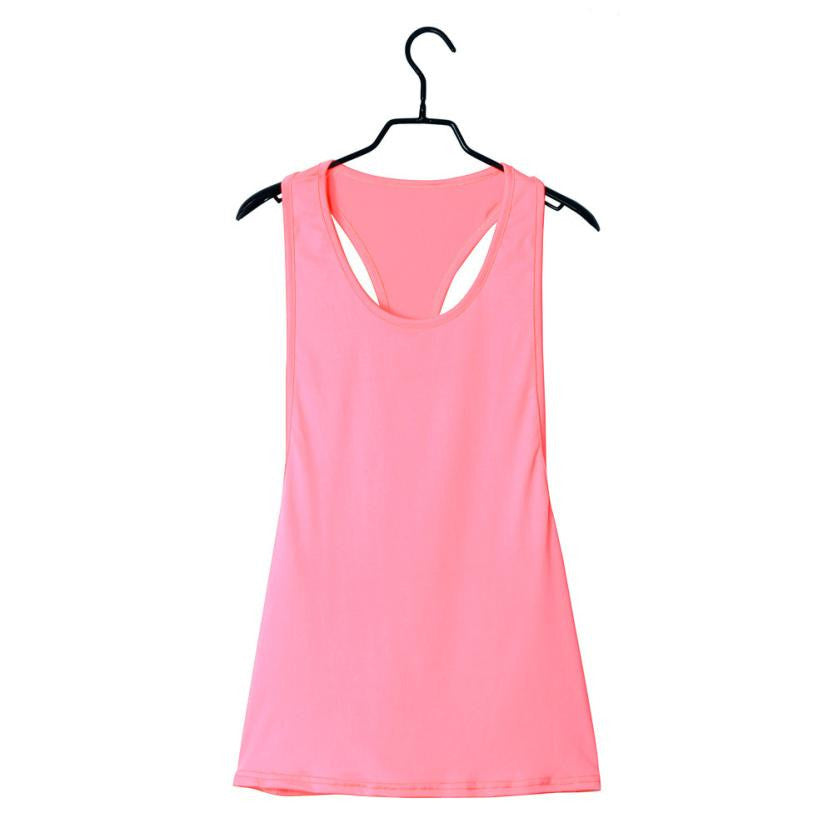 Plus Size S-XXL Summer Sexy Fitness Clothes Women Tank Tops Loose Workout Sleeveless Quick Dry Vest Singlet For Women T-shirt-Dollar Bargains Online Shopping Australia