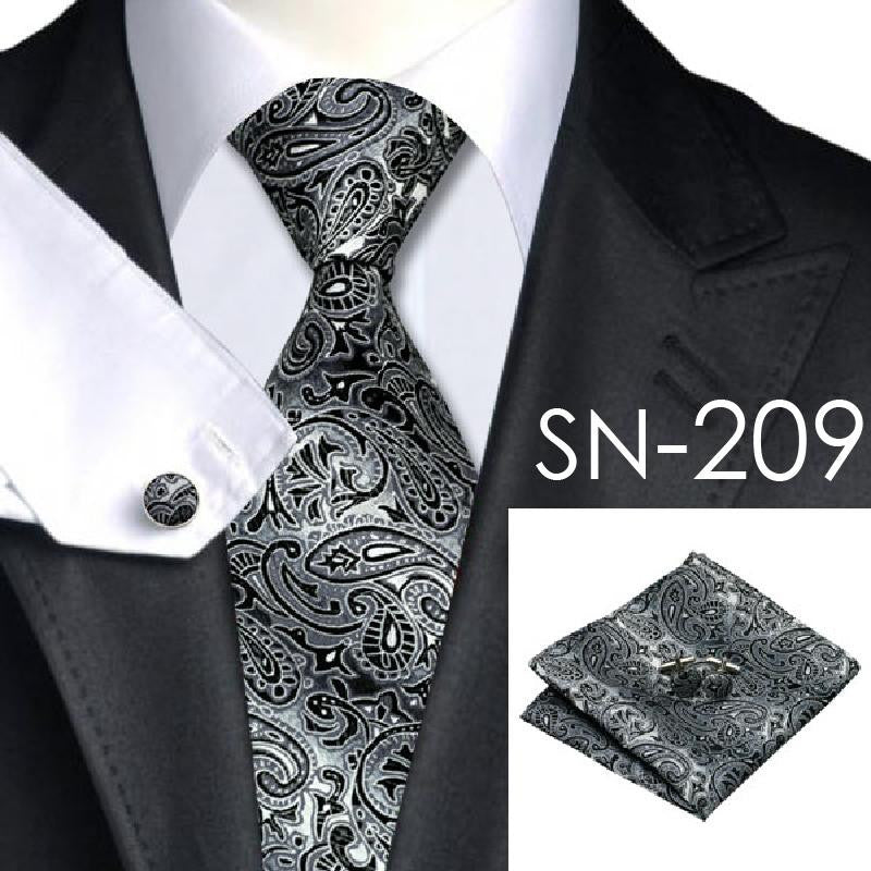 Hi-Tie Fashion 40 Styles Gravata Tie Hanky Cufflink Sets 100% Silk Neckties Ties for Mens Business Wedding Party-Dollar Bargains Online Shopping Australia