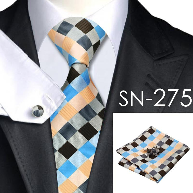 Hi-Tie Fashion 40 Styles Gravata Tie Hanky Cufflink Sets 100% Silk Neckties Ties for Mens Business Wedding Party-Dollar Bargains Online Shopping Australia