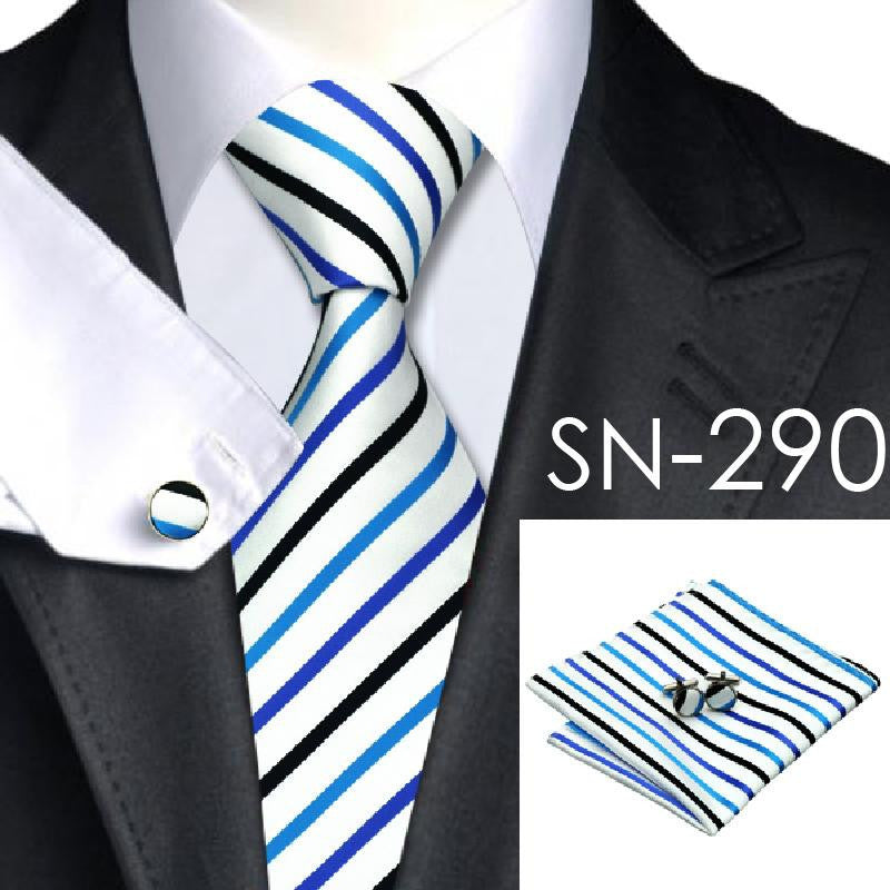 Hi-Tie Fashion 40 Styles Gravata Tie Hanky Cufflink Sets 100% Silk Neckties Ties for Mens Business Wedding Party-Dollar Bargains Online Shopping Australia