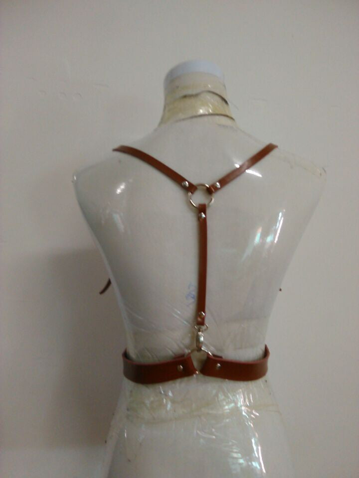 Basic Style Women Men Handmade Underbust Waist Belt Y Leather Harness Body Bondage Cage Straps-Dollar Bargains Online Shopping Australia