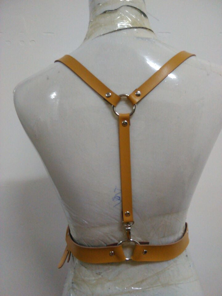Basic Style Women Men Handmade Underbust Waist Belt Y Leather Harness Body Bondage Cage Straps-Dollar Bargains Online Shopping Australia