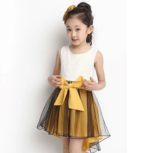 Girl Dress Fashion Patchwork Mermaid Sleeveless Lace Kids Dresses For 4-15Y Children Girls Summer Clothes-Dollar Bargains Online Shopping Australia